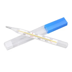 Factory price mercury-free glass thermometer with green packaging